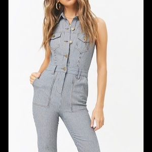 Forever 21 Pinstripe Jumpsuit